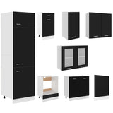 8 Piece Kitchen Cabinet Set Engineered Wood