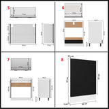 8 Piece Kitchen Cabinet Set Engineered Wood
