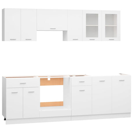 8 Piece Kitchen Cabinet Set Lyon Engineered Wood
