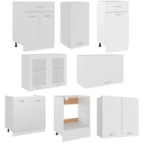 8 Piece Kitchen Cabinet Set Lyon Engineered Wood