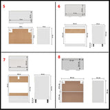 8 Piece Kitchen Cabinet Set Lyon Engineered Wood