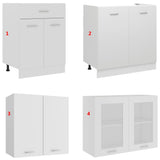 4 Piece Kitchen Cabinet Set Lyon Engineered Wood