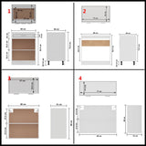 4 Piece Kitchen Cabinet Set Lyon Engineered Wood
