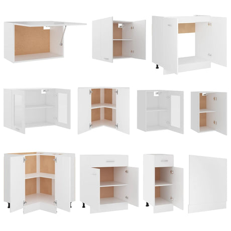 11 Piece Kitchen Cabinet Set Lyon Engineered Wood