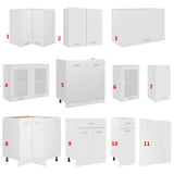 11 Piece Kitchen Cabinet Set Lyon Engineered Wood