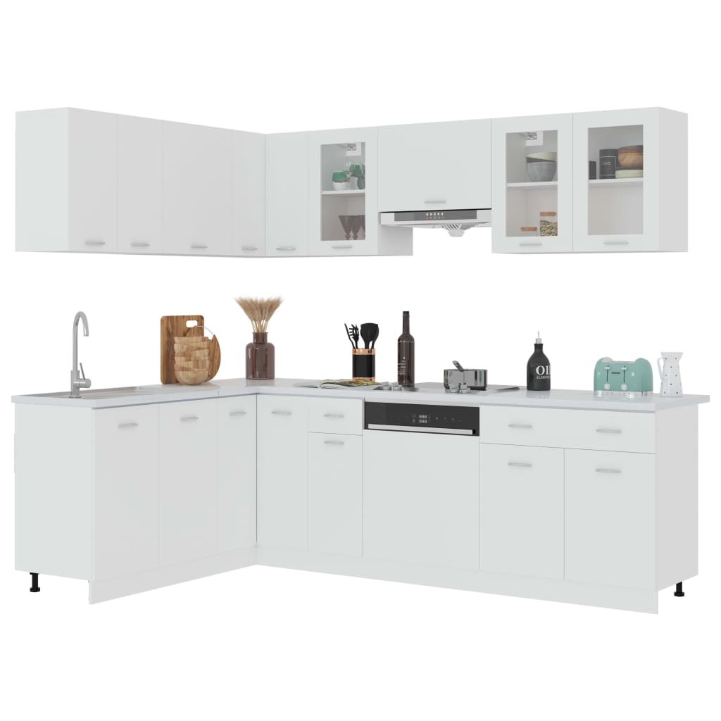11 Piece Kitchen Cabinet Set Lyon Engineered Wood
