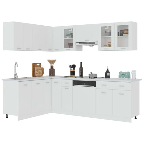 11 Piece Kitchen Cabinet Set Lyon Engineered Wood