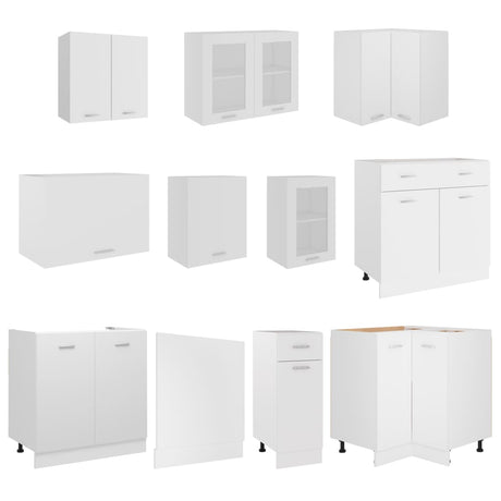 11 Piece Kitchen Cabinet Set Lyon Engineered Wood