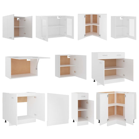 11 Piece Kitchen Cabinet Set Lyon Engineered Wood