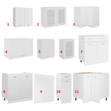 11 Piece Kitchen Cabinet Set Lyon Engineered Wood