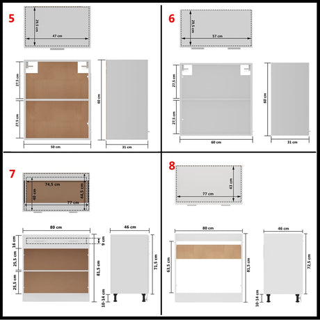 11 Piece Kitchen Cabinet Set Lyon Engineered Wood