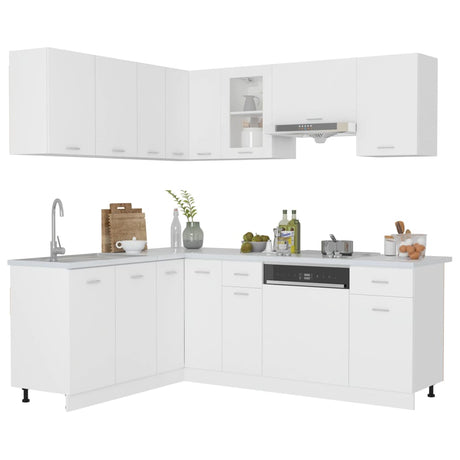 11 Piece Kitchen Cabinet Set Lyon Engineered Wood