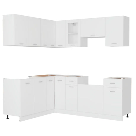 11 Piece Kitchen Cabinet Set Lyon Engineered Wood