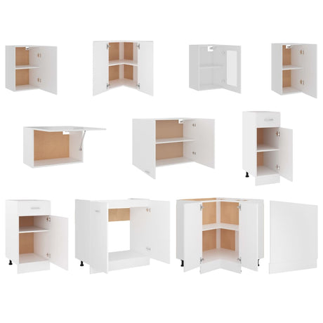 11 Piece Kitchen Cabinet Set Lyon Engineered Wood