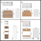 14 Piece Kitchen Cabinet Set Lyon White Engineered Wood