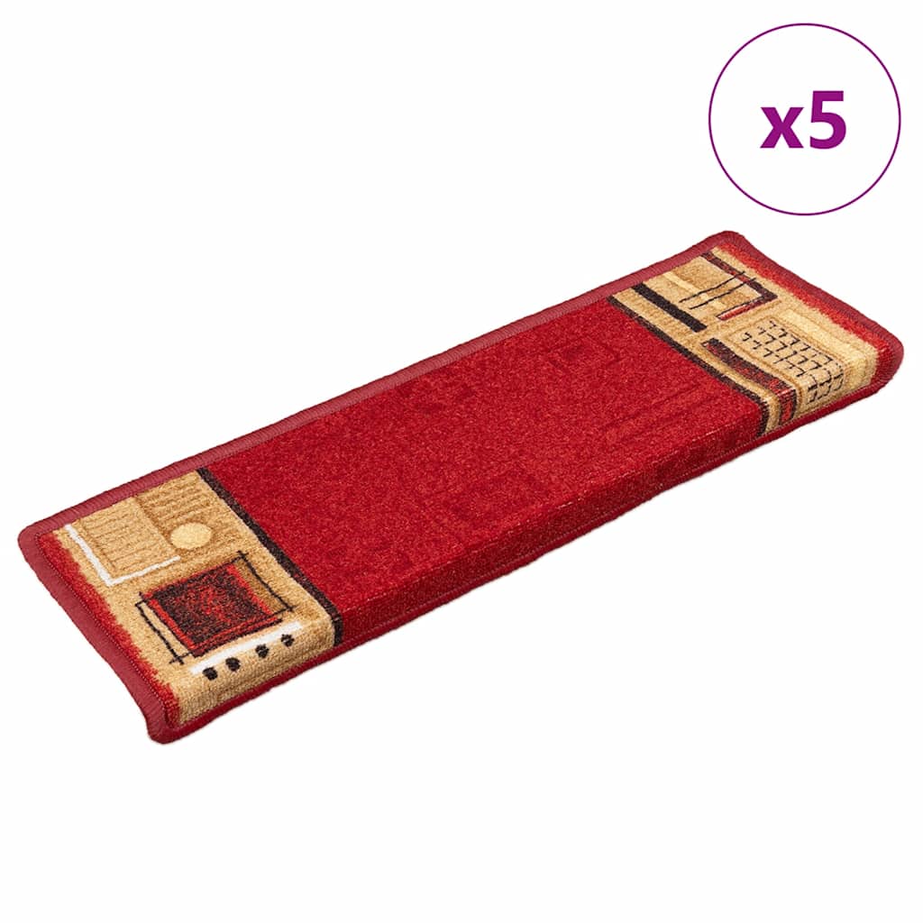 Stair Mats Self-Adhesive 5 Pcs 65X21X4 Cm