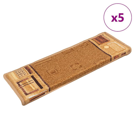 Stair Mats Self-Adhesive 5 Pcs 65X21X4 Cm