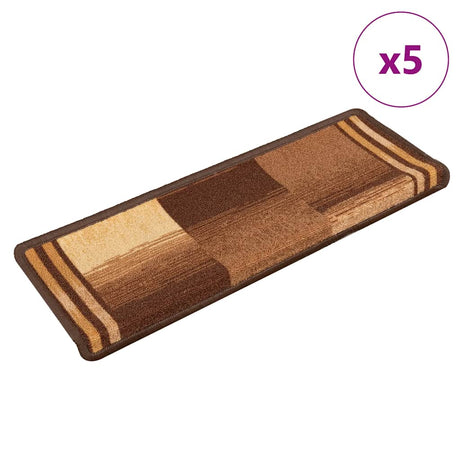 Stair Mats Self-Adhesive 5 Pcs 65X21X4 Cm
