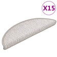 Stair Mats Self-Adhesive Sisal-Look 15 Pcs