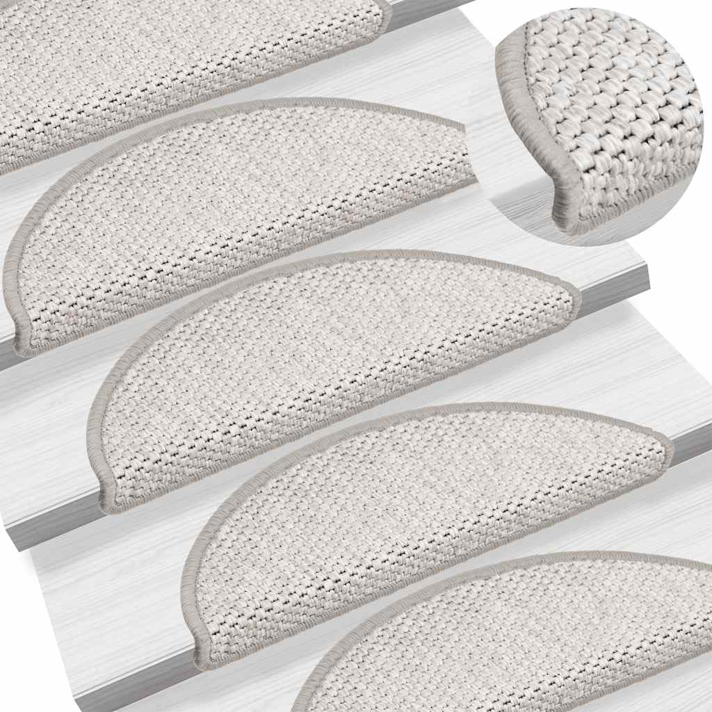 Stair Mats Self-Adhesive Sisal-Look 15 Pcs