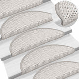 Stair Mats Self-Adhesive Sisal-Look 15 Pcs
