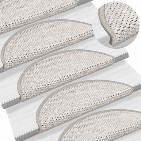 Stair Mats Self-Adhesive Sisal-Look 15 Pcs