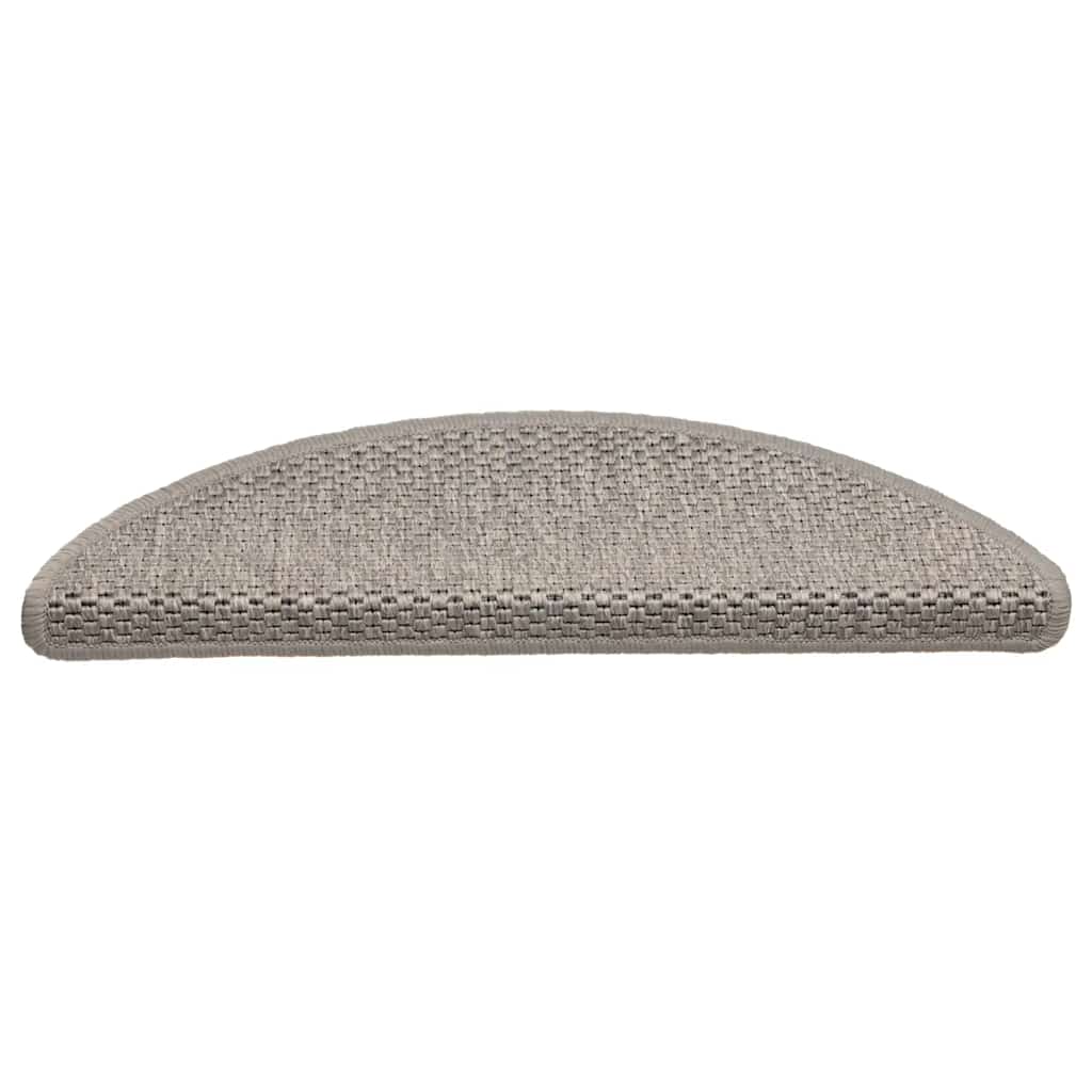 Stair Mats Self-Adhesive Sisal-Look 15 Pcs Silver