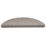 Stair Mats Self-Adhesive Sisal-Look 15 Pcs Silver