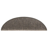 Stair Mats Self-Adhesive Sisal-Look 15 Pcs Brown Beige
