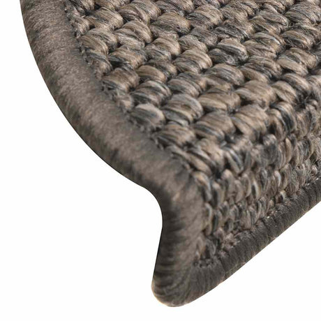 Stair Mats Self-Adhesive Sisal-Look 15 Pcs Brown Beige