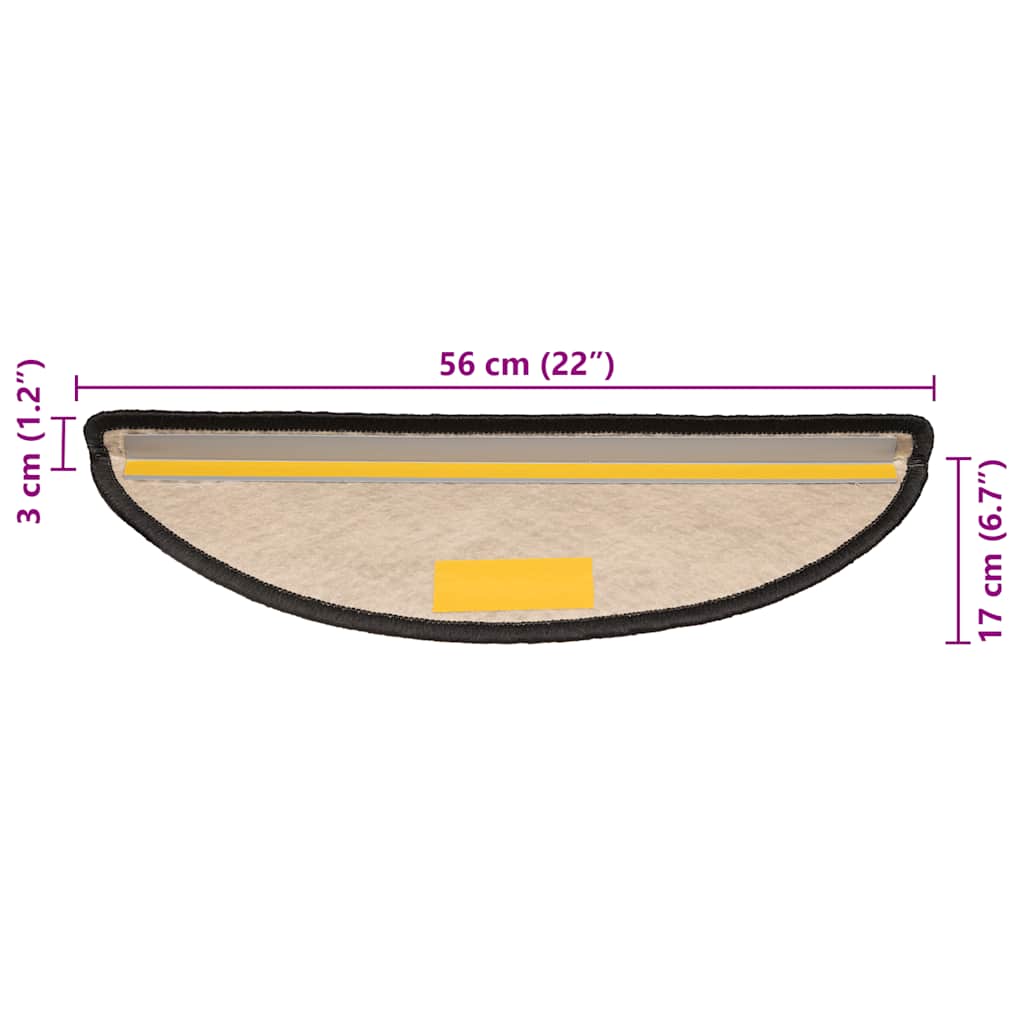 Self-Adhesive Stair Mats Sisal-Look 15 Pcs 56X20 Cm