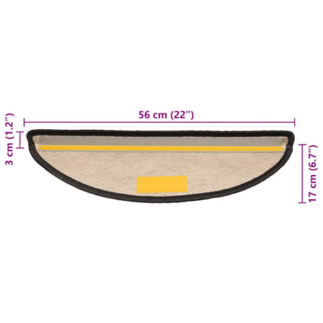 Self-Adhesive Stair Mats Sisal-Look 15 Pcs 56X20 Cm