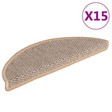 Stair Mats Self-Adhesive Sisal-Look 15 Pcs