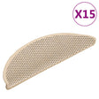 Stair Mats Self-Adhesive Sisal-Look 15 Pcs
