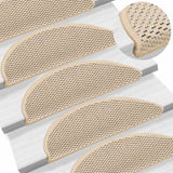 Stair Mats Self-Adhesive Sisal-Look 15 Pcs