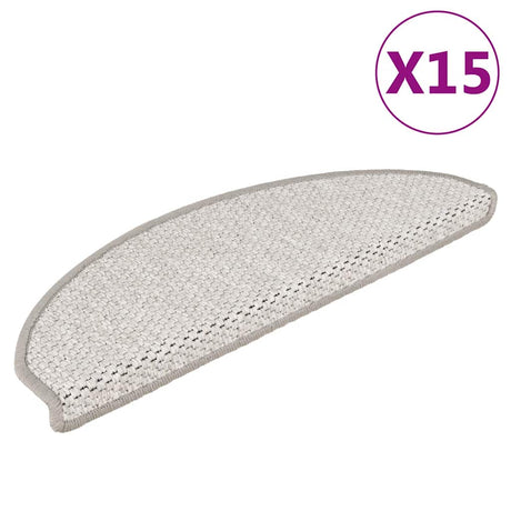 Stair Mats Self-Adhesive Sisal-Look 15 Pcs