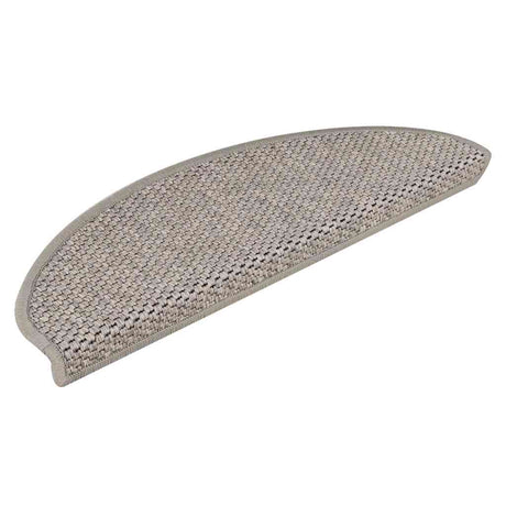 Stair Mats Self-Adhesive Sisal-Look 15 Pcs Silver