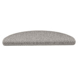 Stair Mats Self-Adhesive Sisal-Look 15 Pcs Silver