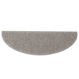Stair Mats Self-Adhesive Sisal-Look 15 Pcs Silver