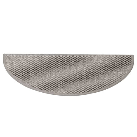 Stair Mats Self-Adhesive Sisal-Look 15 Pcs Silver