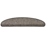 Stair Mats Self-Adhesive Sisal-Look 15 Pcs Brown Beige
