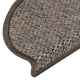 Stair Mats Self-Adhesive Sisal-Look 15 Pcs Brown Beige