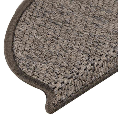 Stair Mats Self-Adhesive Sisal-Look 15 Pcs Brown Beige