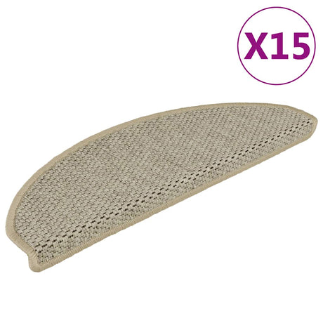 Stair Mats Self-Adhesive Sisal-Look 15 Pcs