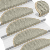 Stair Mats Self-Adhesive Sisal-Look 15 Pcs