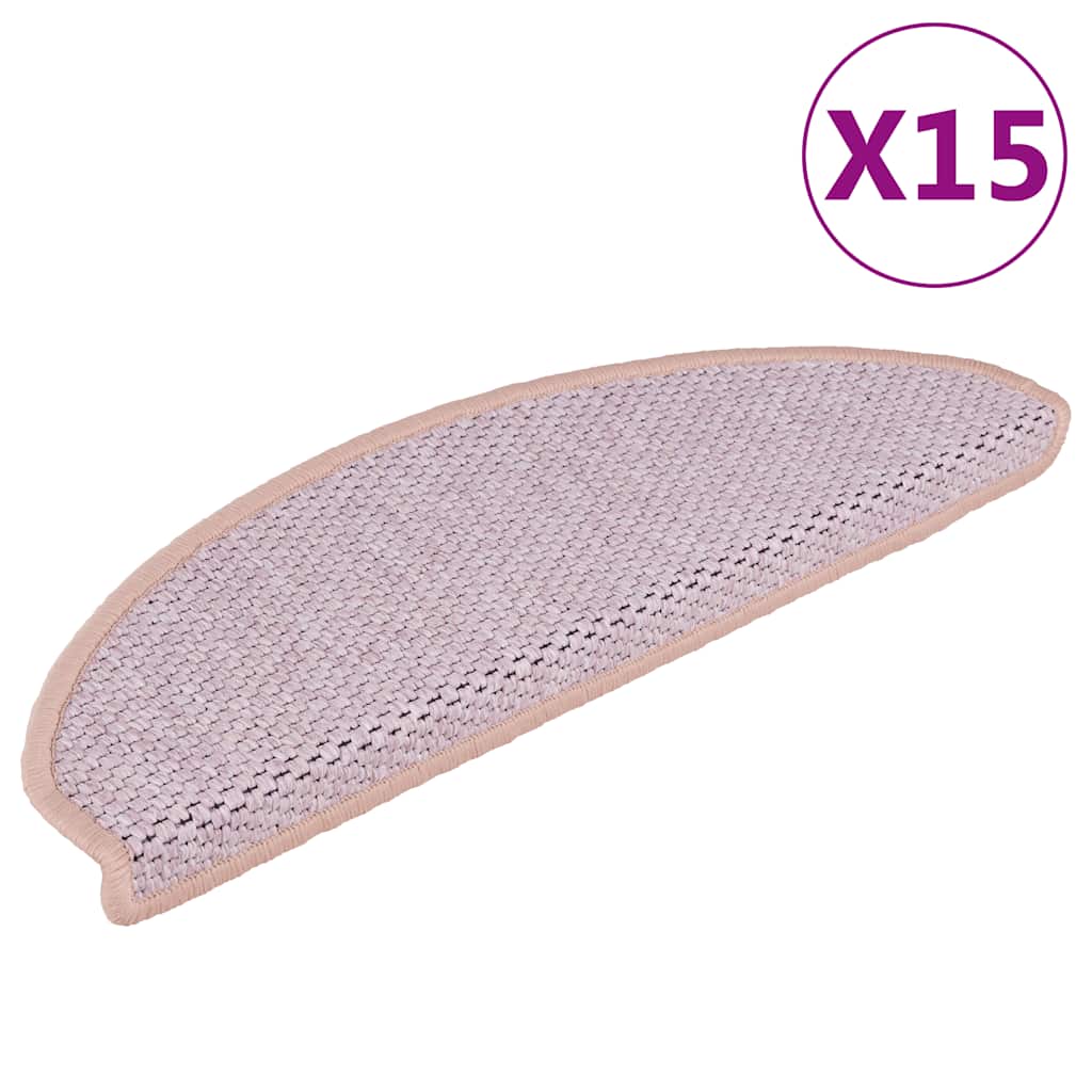 Stair Mats Self-Adhesive Sisal-Look 15 Pcs