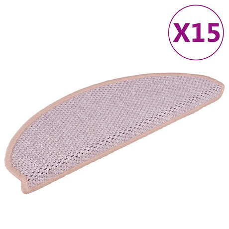 Stair Mats Self-Adhesive Sisal-Look 15 Pcs