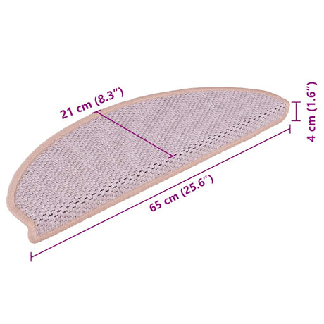 Stair Mats Self-Adhesive Sisal-Look 15 Pcs