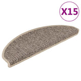 Stair Mats Self-Adhesive Sisal-Look 15 Pcs
