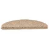 Stair Mats Self-Adhesive Sisal-Look 15 Pcs